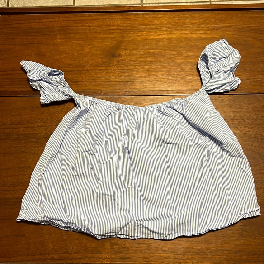 Crop off the shoulder top